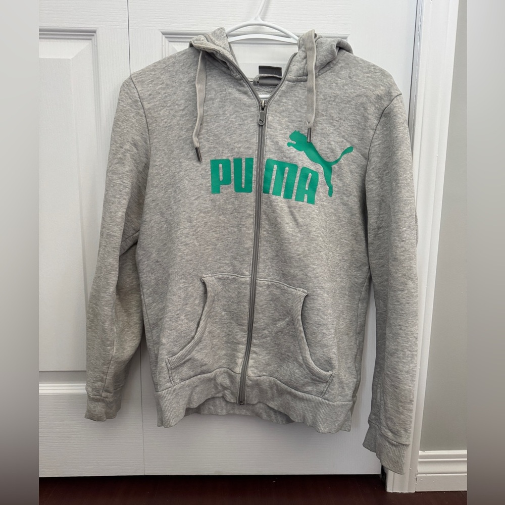 Puma Heather Gray Zip-up Hoodie